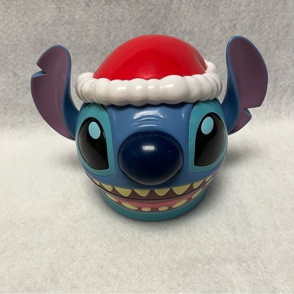Lilo & STITCH Christmas MOCHI Cup Holder Tokyo Disneyland TDR Blue Santa - Picture 1 of 7